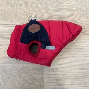 Dog Harness Vest Jacket - Red Quilted - for Small dogs